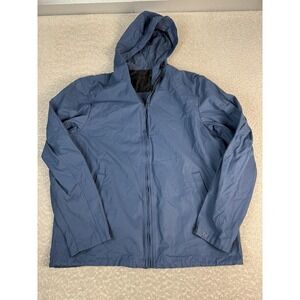 Chubbies Jacket Mens Large Blue Hooded Cotton Blend Windbreaker Lined Nautical